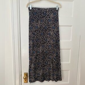 French Connection Abstract Mosaic Print Elastic Waist Maxi Column Skirt
